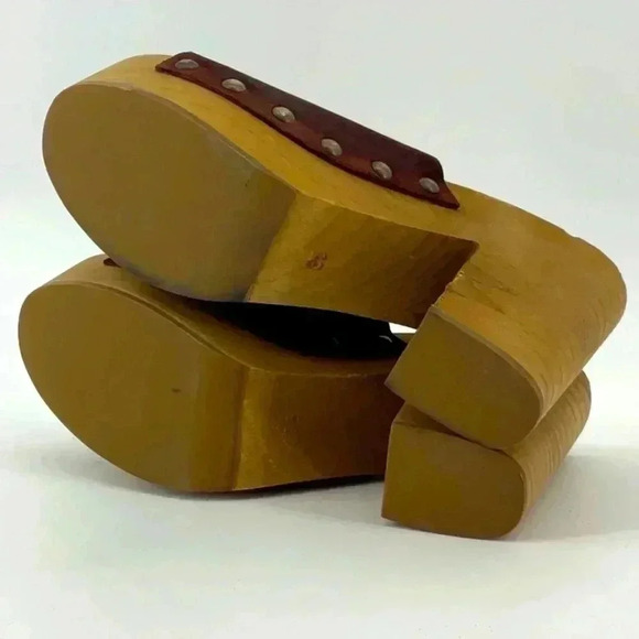 ZARA BASIC COLLECTION WOOD SANDALS - Picture 5 of 5